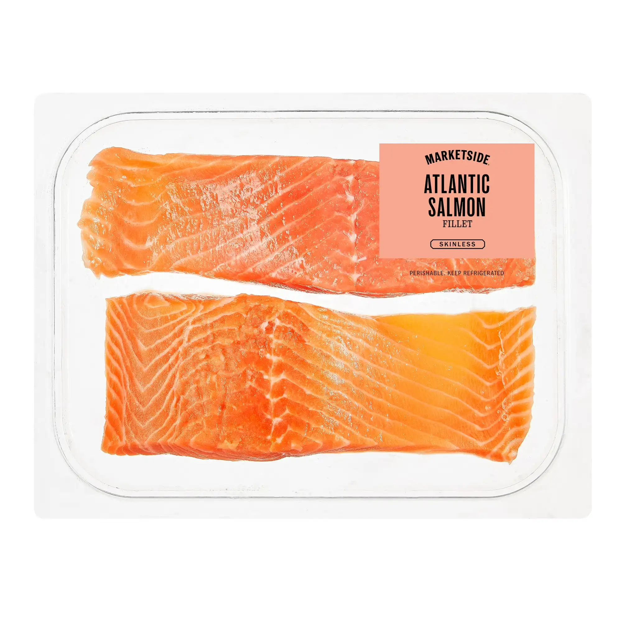 Філе атлантичного лосося Marketside без шкіри, свіже, 0.95-1.2 lb